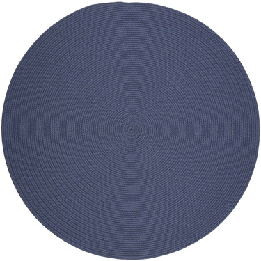 Wool Solids Area Rug - Round - S102 Sailor Blue